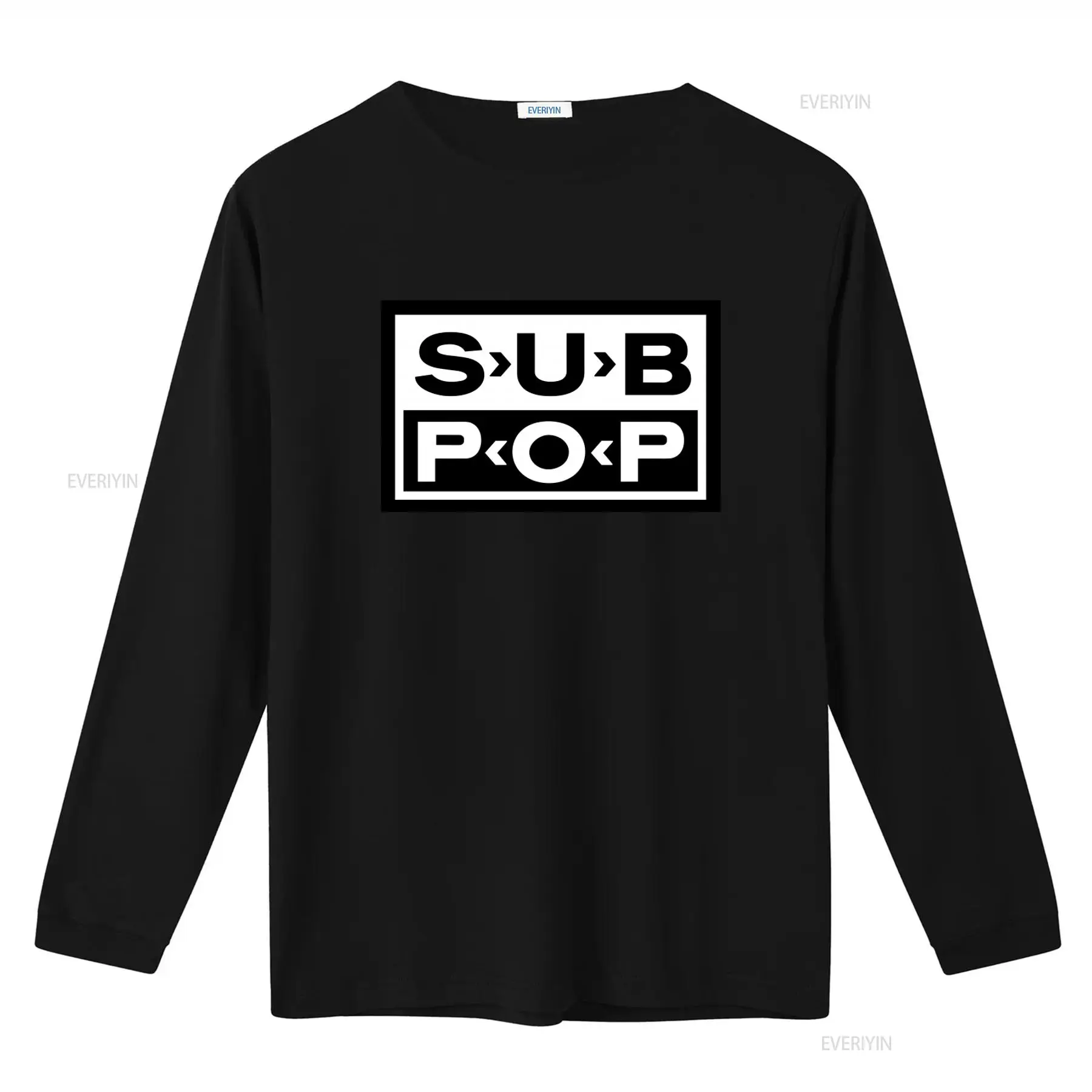 เสื้อยืดโลโก้ Sub Pop สีดำ พิม - Vintage Fashion Jersey บทวิจารณ์และราคา