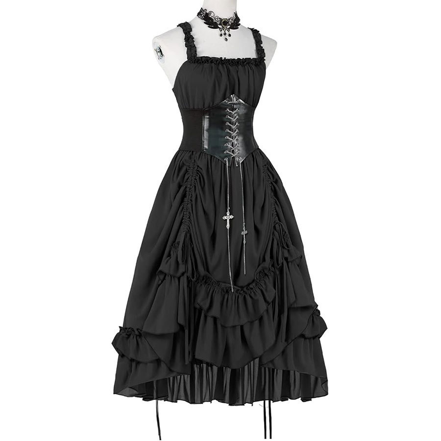 ชุดเดรสโกธิคผู้หญิง คอร์เซ็ทสี - Vintage Fashion Dresses บทวิจารณ์และราคา