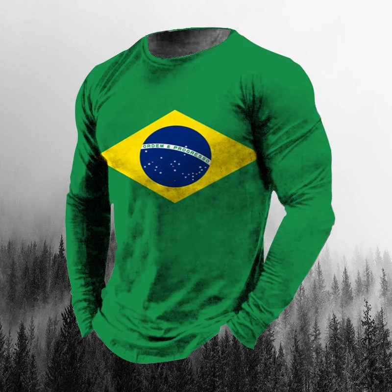 เสื้อยืดคอกลมแขนยาวผู้ชายสไตล์ - Vintage Fashion Enthusiasts บทวิจารณ์และราคา