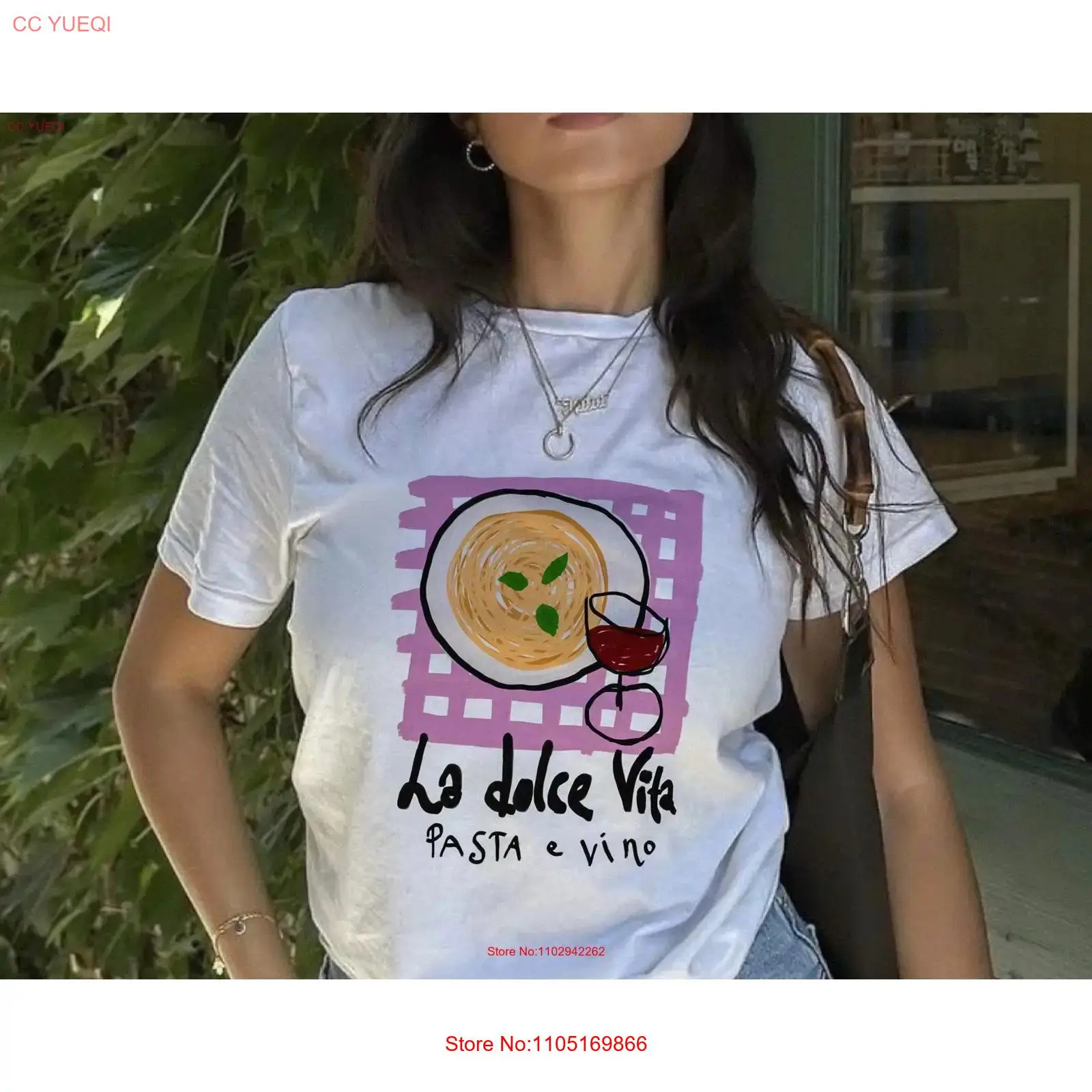 เสื้อยืดลายกราฟิก La Dolce Vit - Vintage Fashion La บทวิจารณ์และราคา
