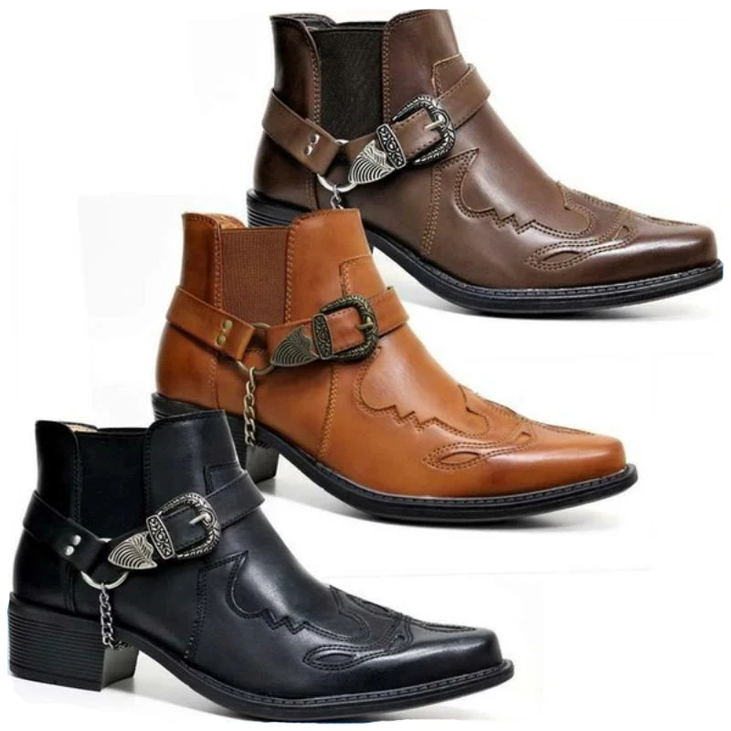 รองเท้าบูทคาวบอยวินเทจหนังแท้ท - Vintage Fashion Online บทวิจารณ์และราคา